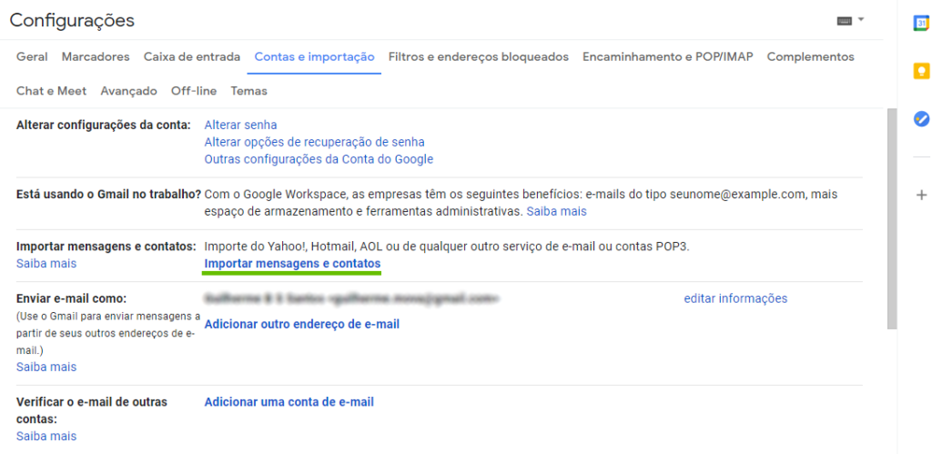 Gmail - configuração