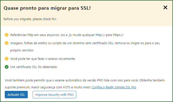 SSL Instalado WordPress