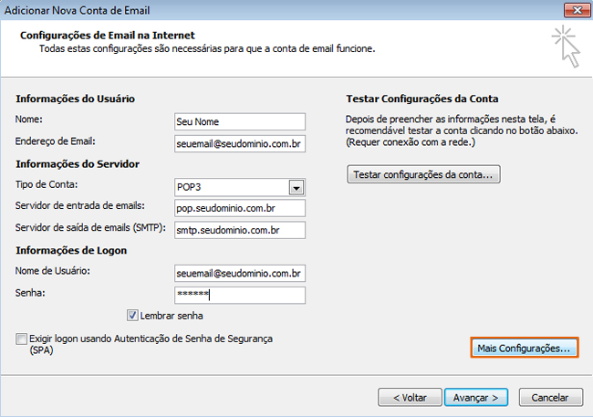 Uol Mail - configurar seu e-mail - Microsoft Community