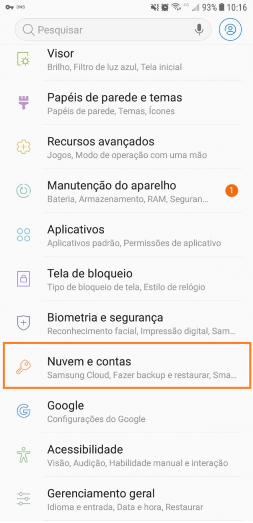 configurar e-mail no Android 8.0