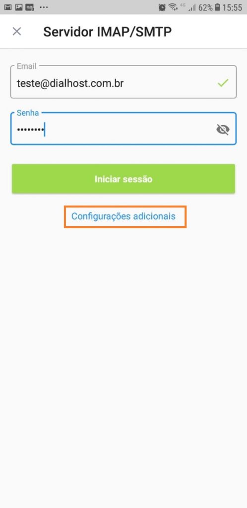 Spark mail - iniciar sessão