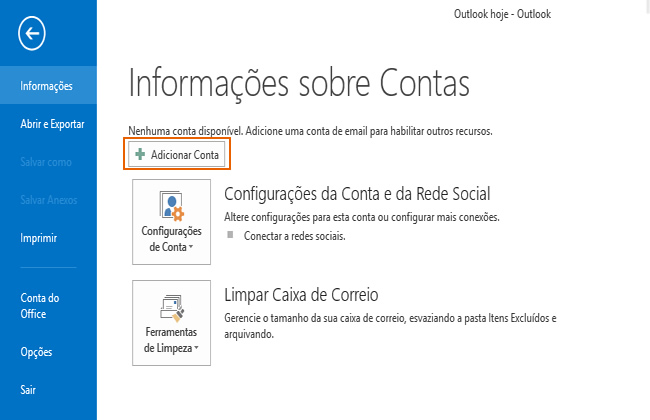 Outlook 2013 (IMAP) - Construsite Brasil