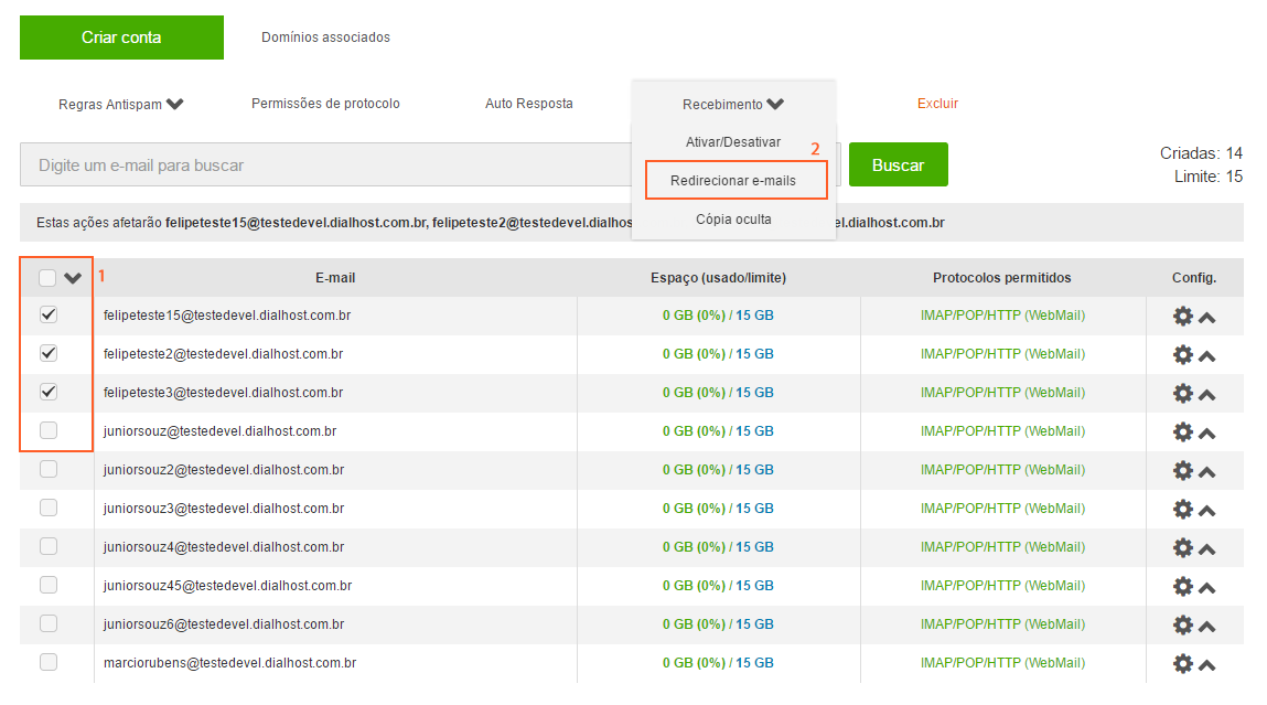Redirecionar Automaticamente Email Para Pasta Criada