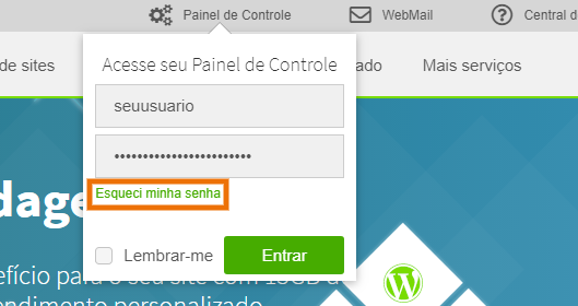 acesso painel de controle