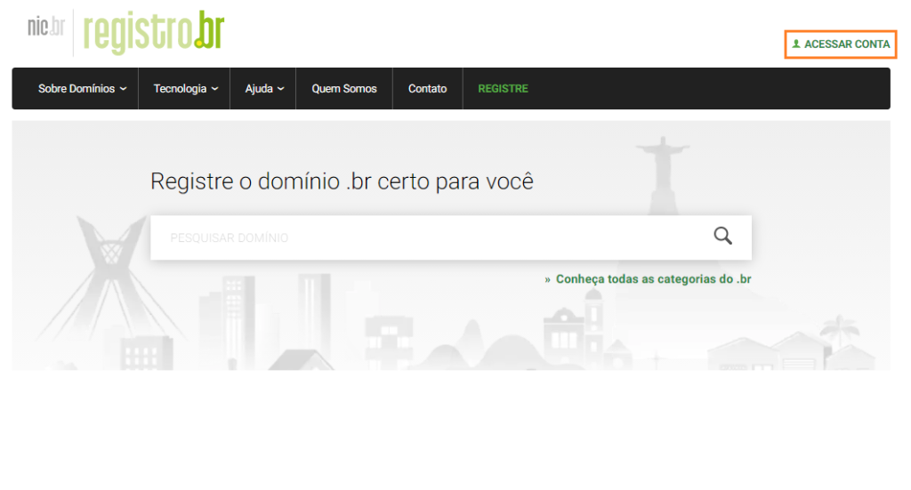 DNS registro.br acessar 